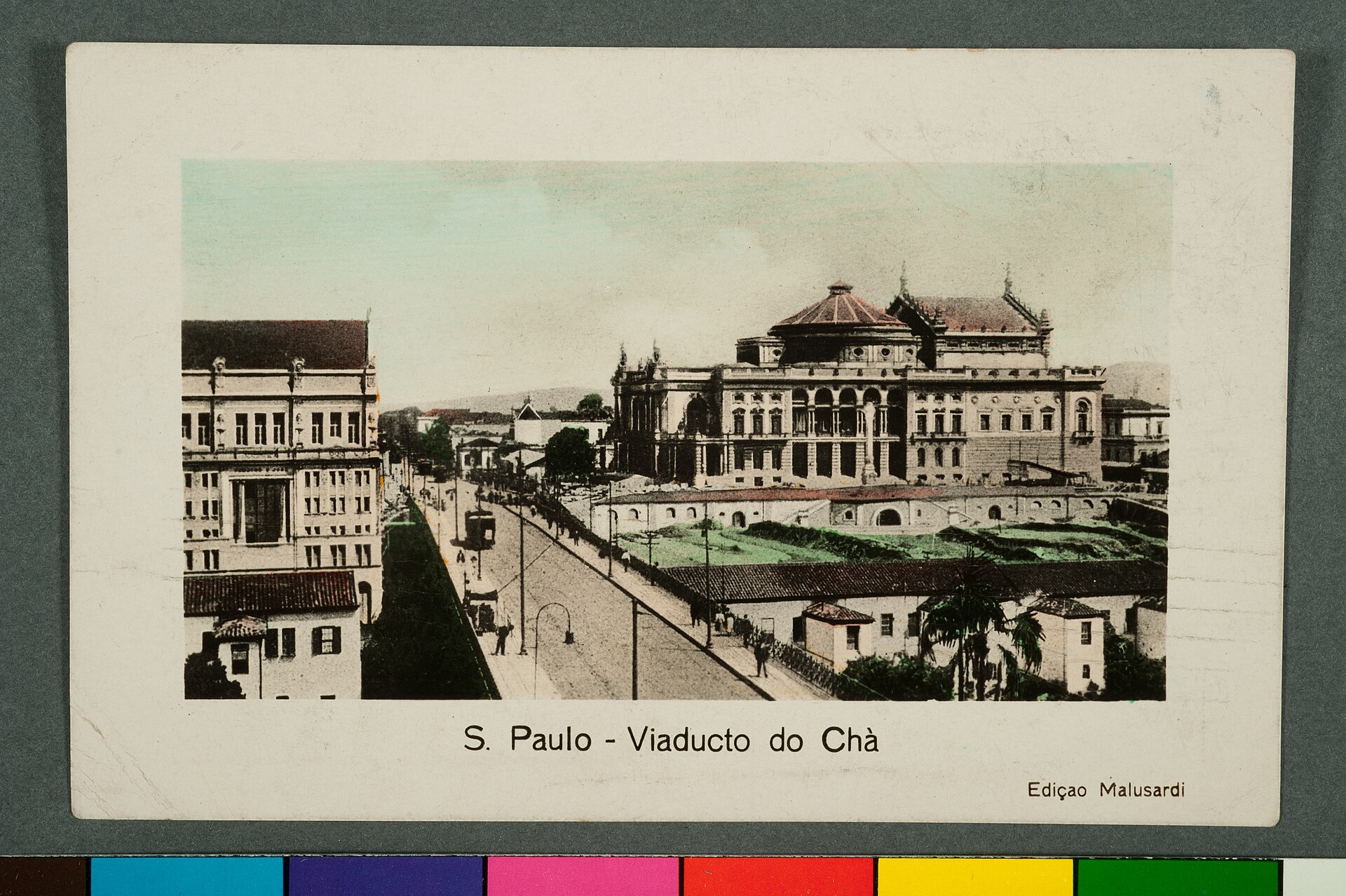 Imagem de referência de S.Paulo - Viaducto do Chá, descrito nos dados abertos como item da Coleção Cartões Postais, no Museu Paulista