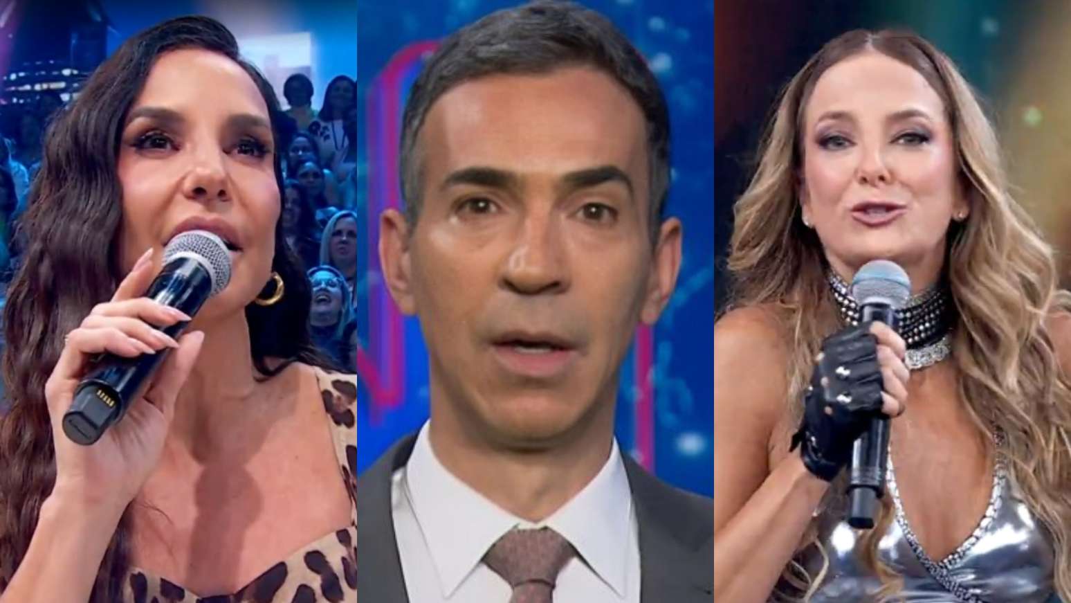 Ivete Sangalo, C&eacute;sar Tralli e Ticiane Pinheiro (Reprodu&ccedil;&atilde;o/TV Globo)