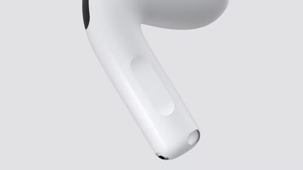 O novo AirPods 5 conta com controle por toques nas hastes — Foto: Reprodução/Apple