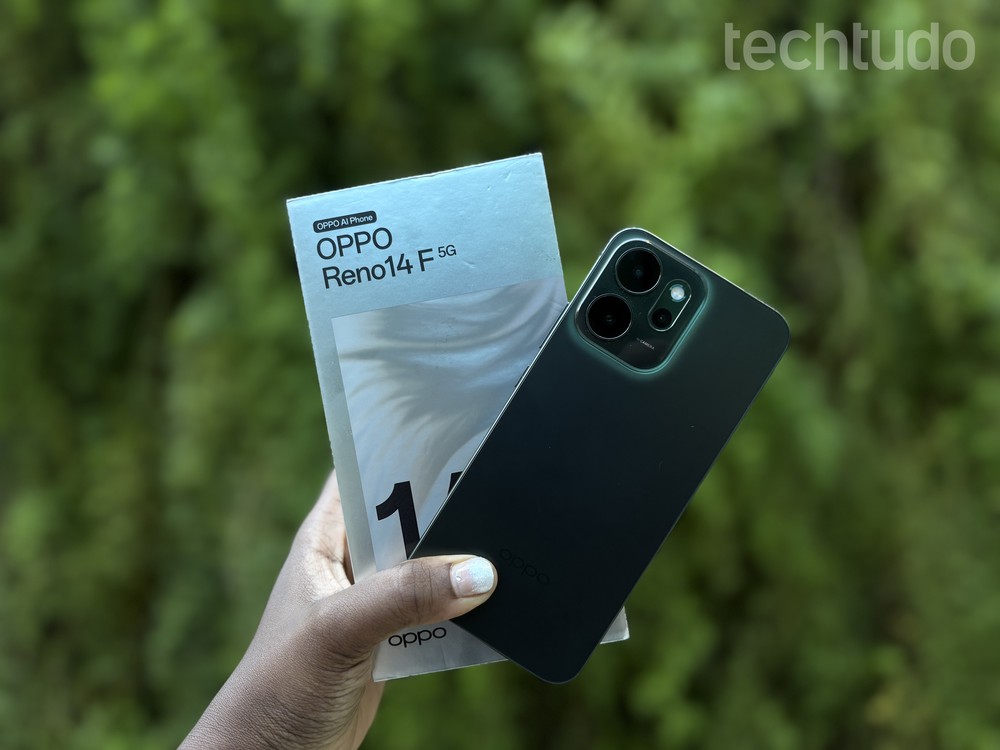 Câmeras do OPPO Reno14 F tiveram bom desempenho em testes — Foto: Amanda Zola/TechTudo