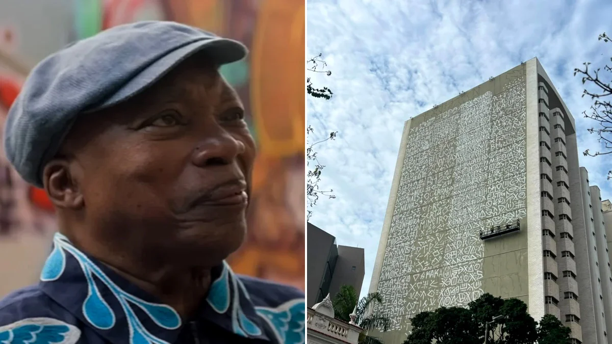 Mural gigante em homenagem a Milton Nascimento ganha forma em BH