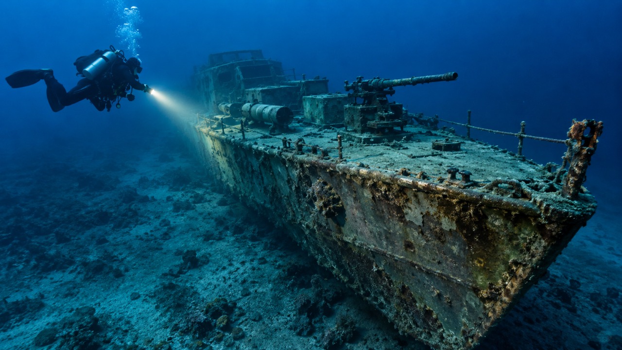 Após 13 anos de busca, mergulhadores encontram a 96 metros o LS 6, embarcação alemã da Segunda Guerra Mundial perdida desde 1943