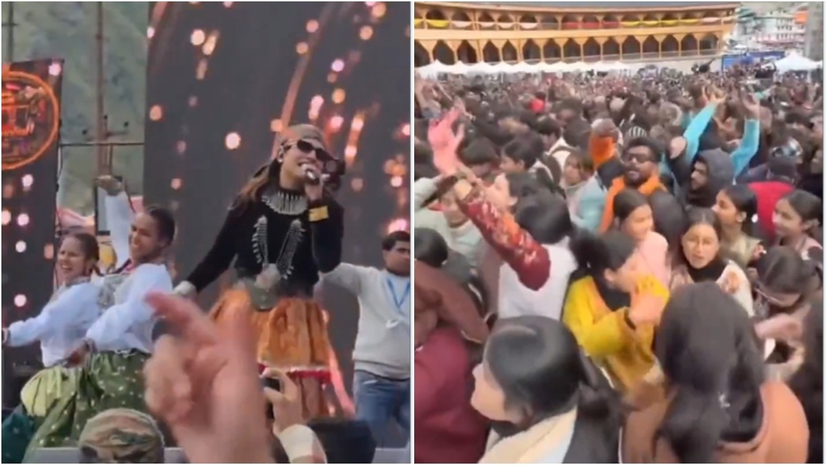O desempenho da cantora com música alta no Badrinath Dham acende debate online