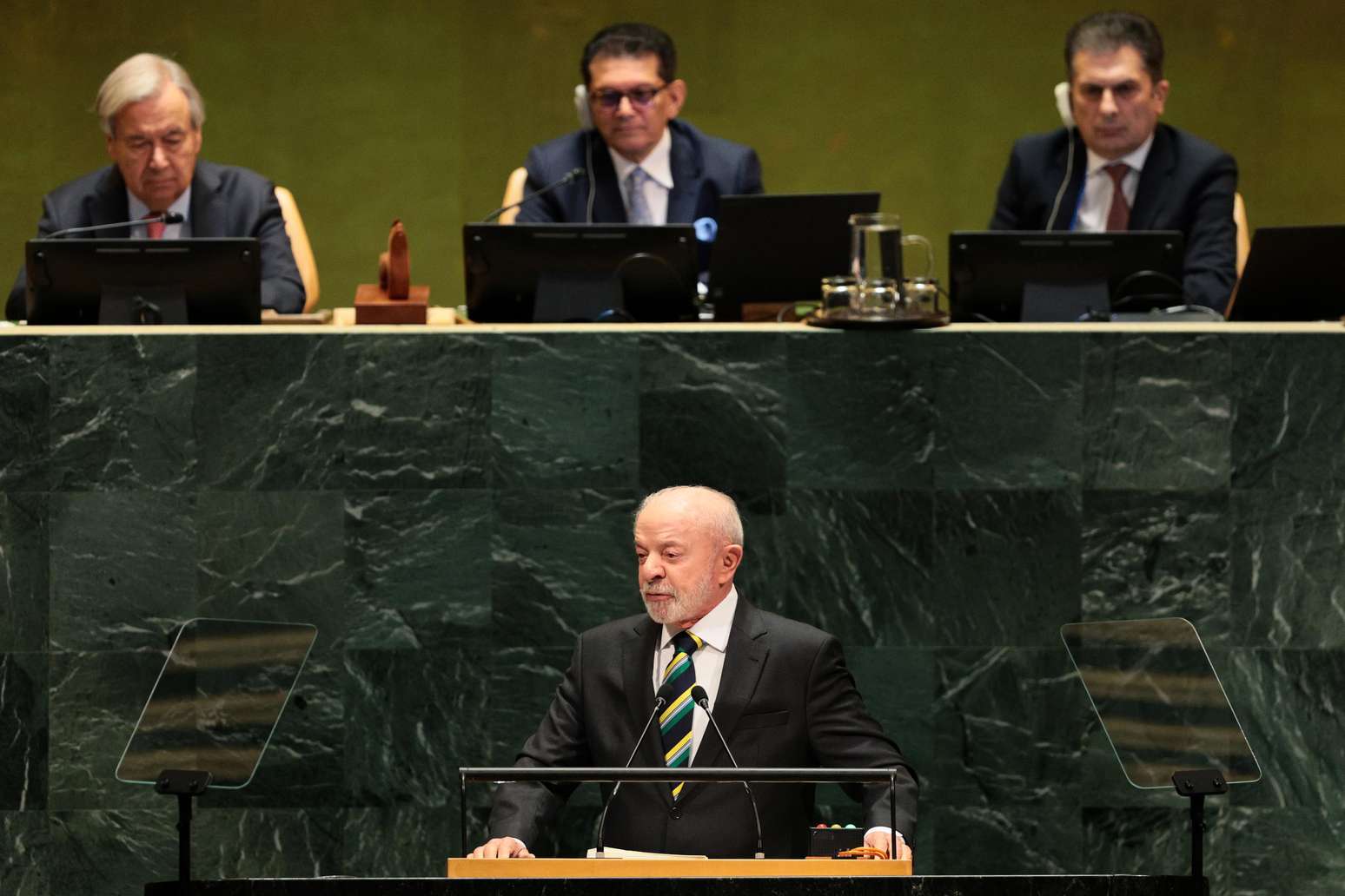 O presidente Lula na abertura da 81ª Assembleia da ONU
