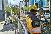 Ciclistas na Ciclovia da Faria Lima