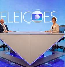 O presidente Lula (PT) em sabatina da TV Globo Foto: Globo/Manoella Mello