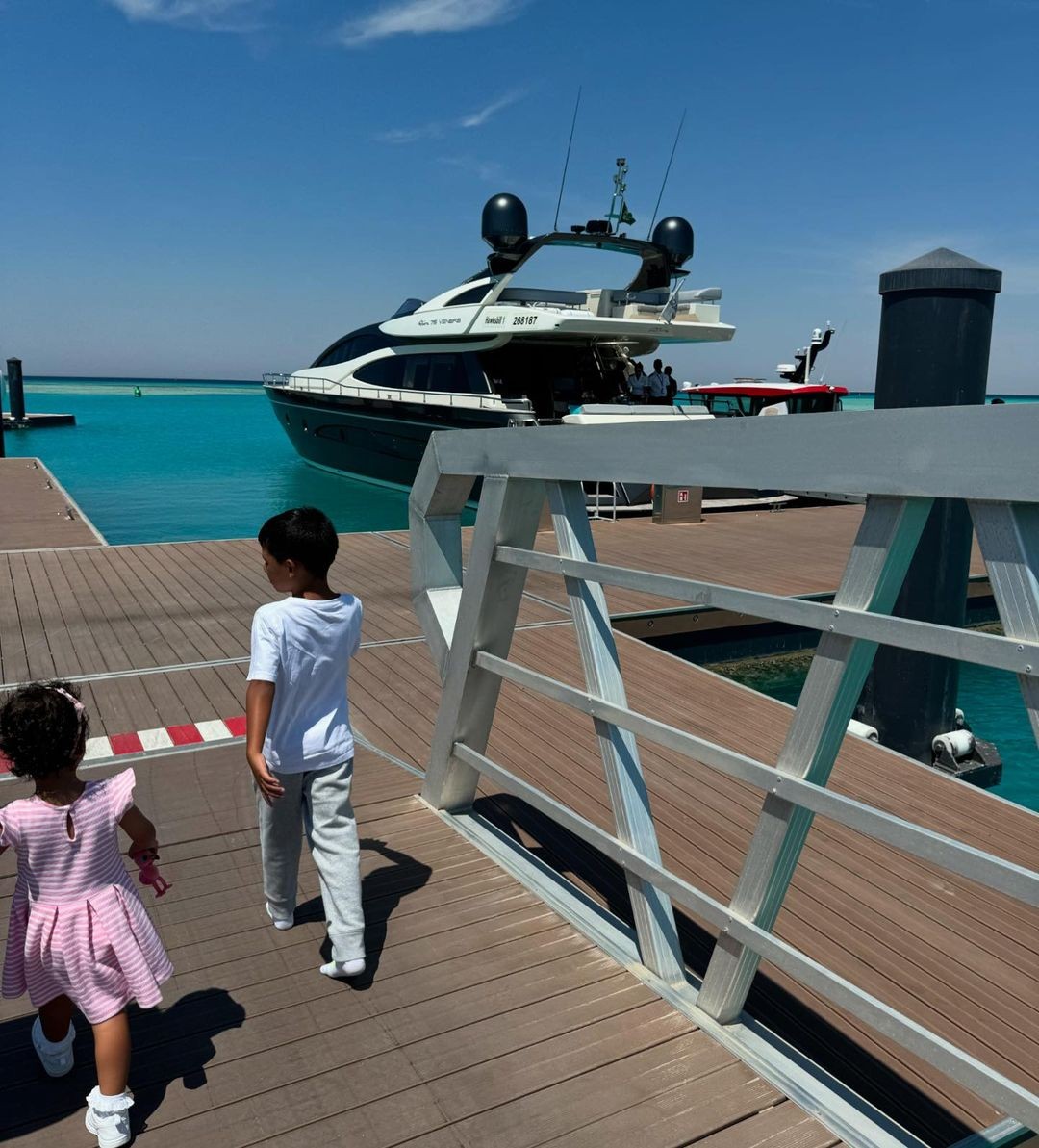 Cristiano Ronaldo alugou iate luxuoso nas férias — Foto: Reprodução Instagram