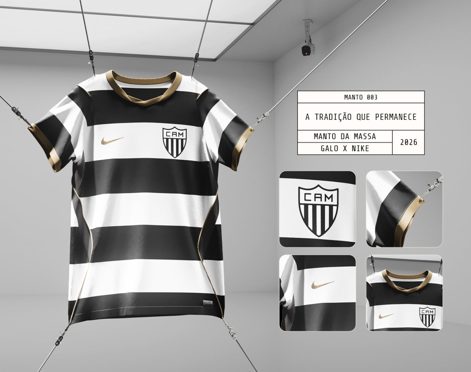 Confira os detalhes da nova camisa do Atlético-MG Divulgação/Nike
