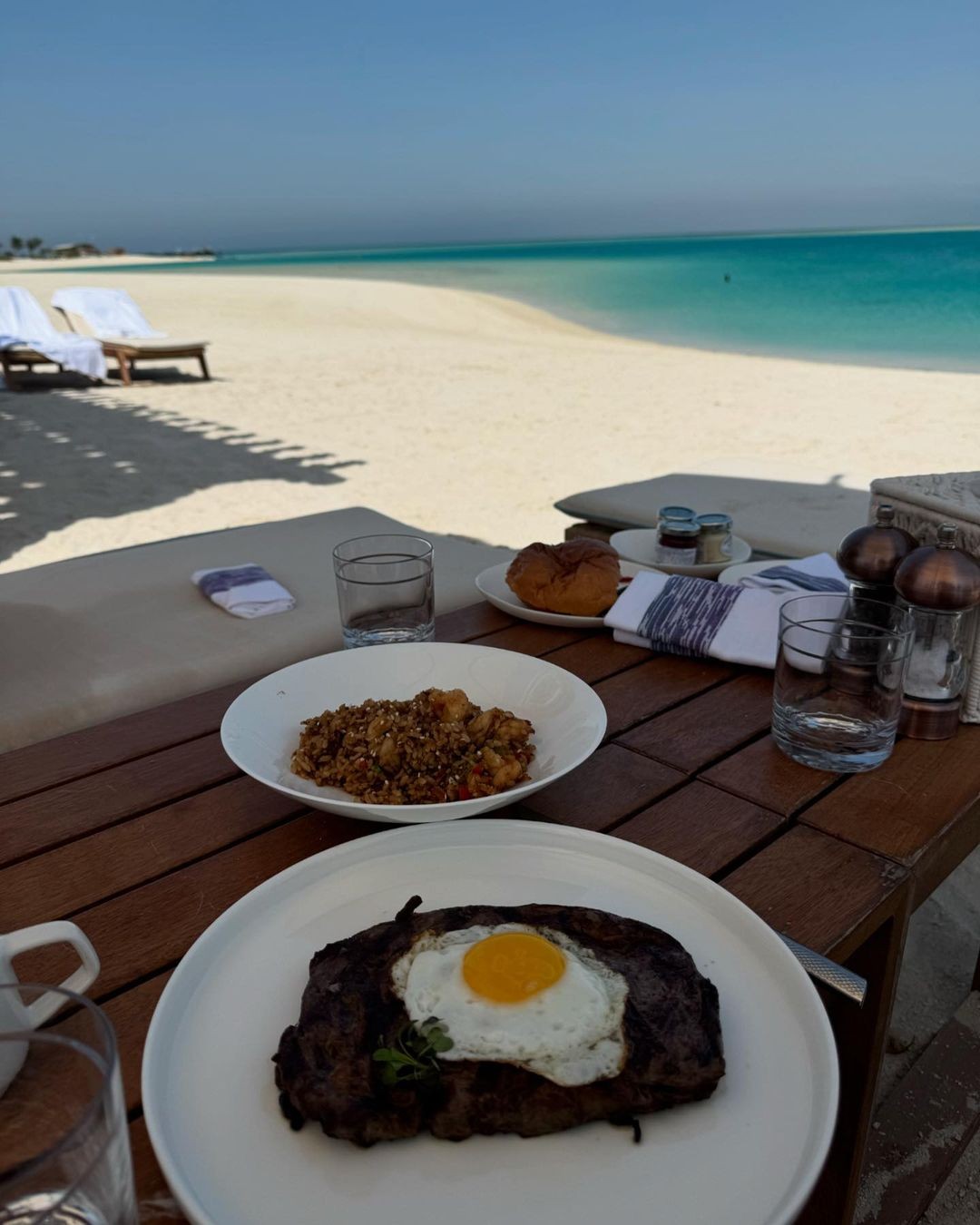 Culinária do luxuoso resort onde Cristiano Ronaldo ficou hospedado com a família — Foto: Reprodução Instagram