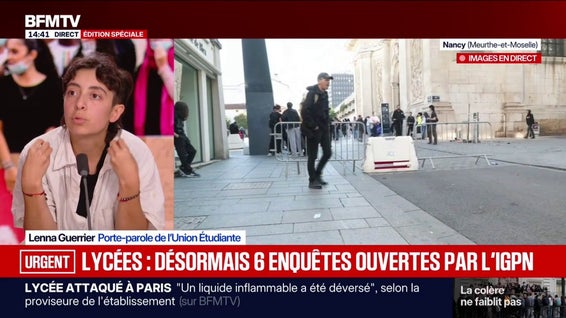 Colère des lycéens: "Il y a une volonté de faire peur à la jeunesse qui se mobilise", estime Lenna Guerrier (Union Étudiante)