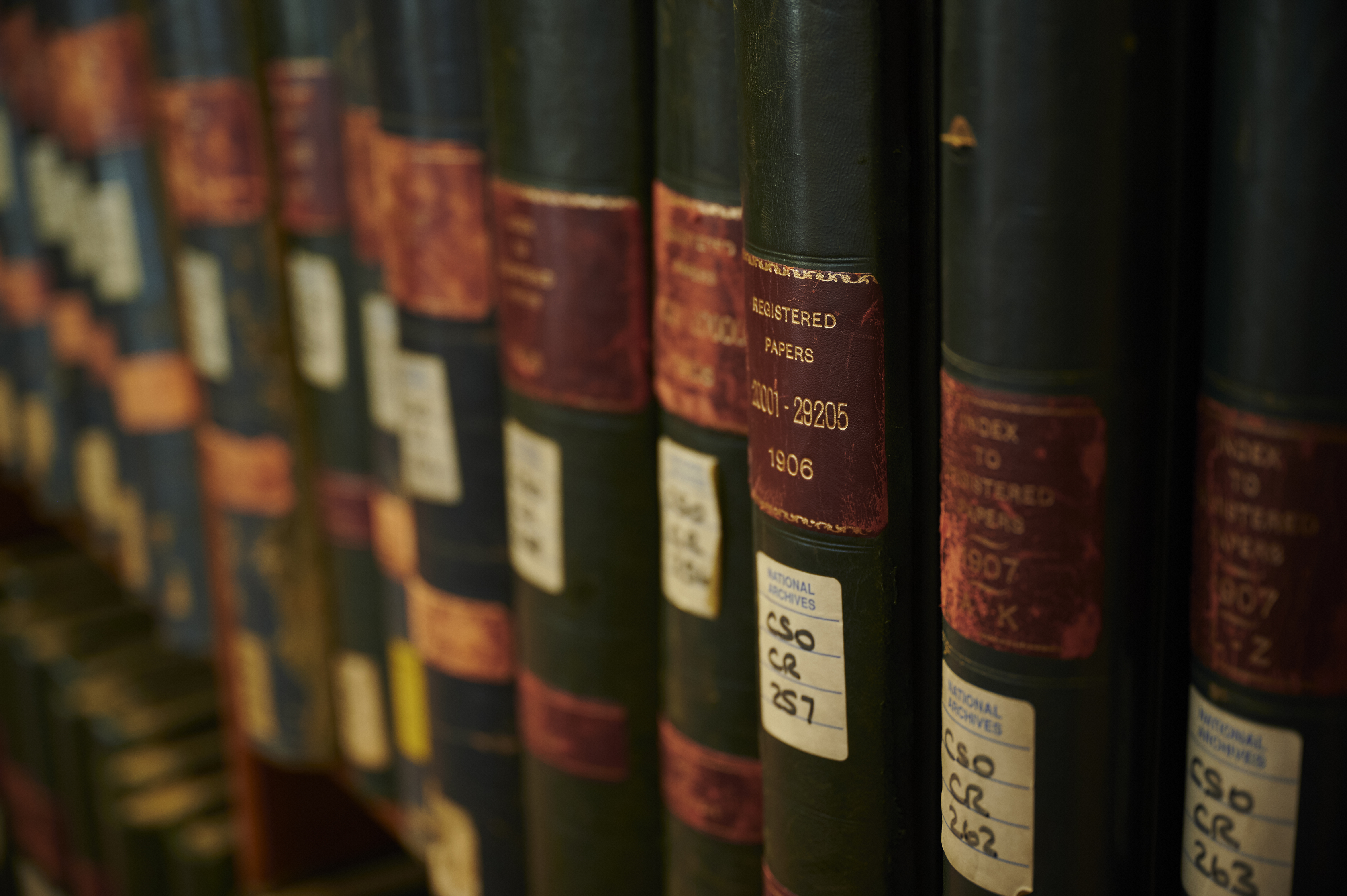 Reference books at the National Archives
