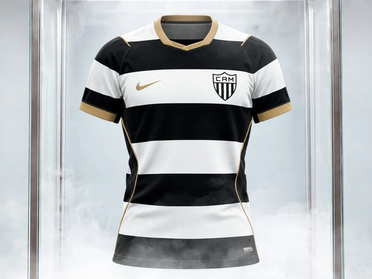 Manto da Massa: Atlético-MG divulga novo uniforme com listras horizontais
