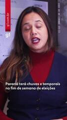 Paraná terá chuvas e temporais no fim de semana de eleições